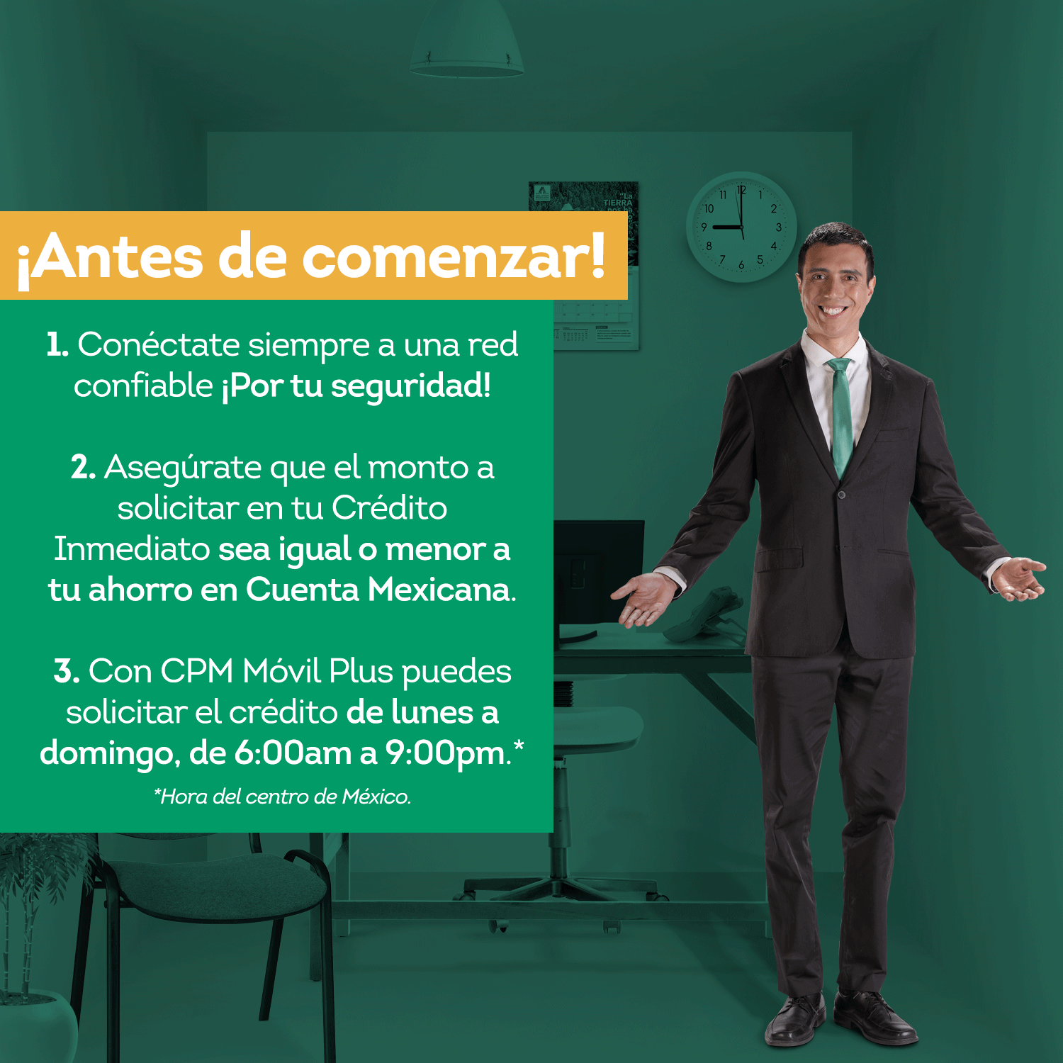 Infografía - Antes de comenzar CPM Movil Plus